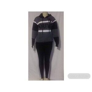 Gray/Blk FOrever Sweatsuit  S/M